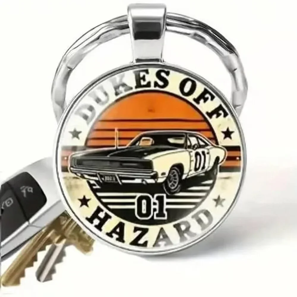 Stainless Steel DUKES OF HAZARD Keyring Keychain Accessory